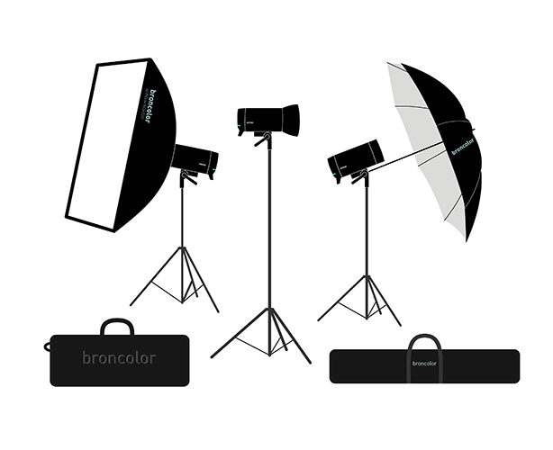Broncolor Stelos 800 L üçlü Pro Kit 31.780.XX