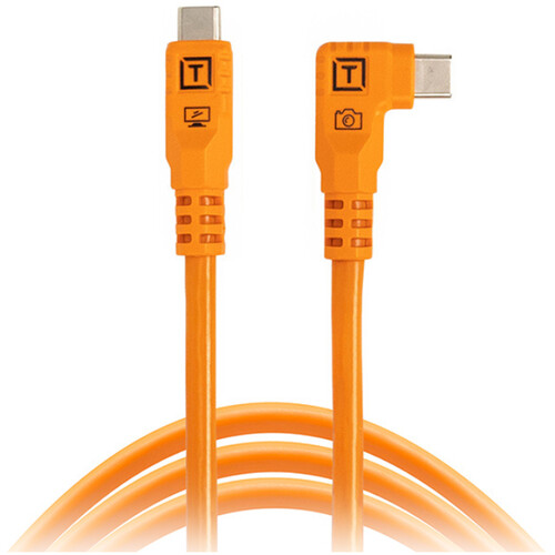 TetherPro Optima 10G USB-C,(3m) Düzden Dik Açıya Kablo Orange / CUC10RTG2-ORG