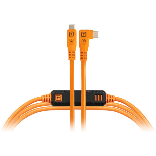 TetherPro Optima 10G USB-C,(4.6m), Düzden Dik Açıya Kablo Orange /CUC15RTG2-ORG